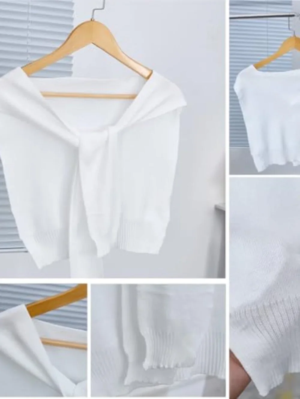 Sweater Knit Shawl Wrap with Sleeves Women's Pashmina Cape Top